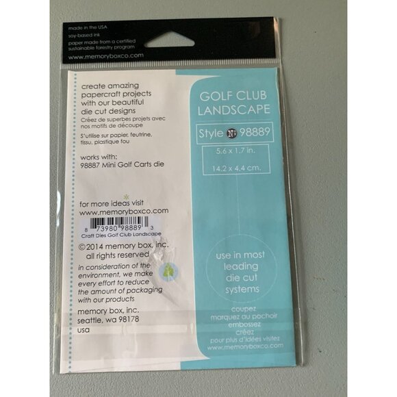 Memory Box Golf Club Landscape Steel Craft Die 5.6" x 1.7" - Picture 3 of 3